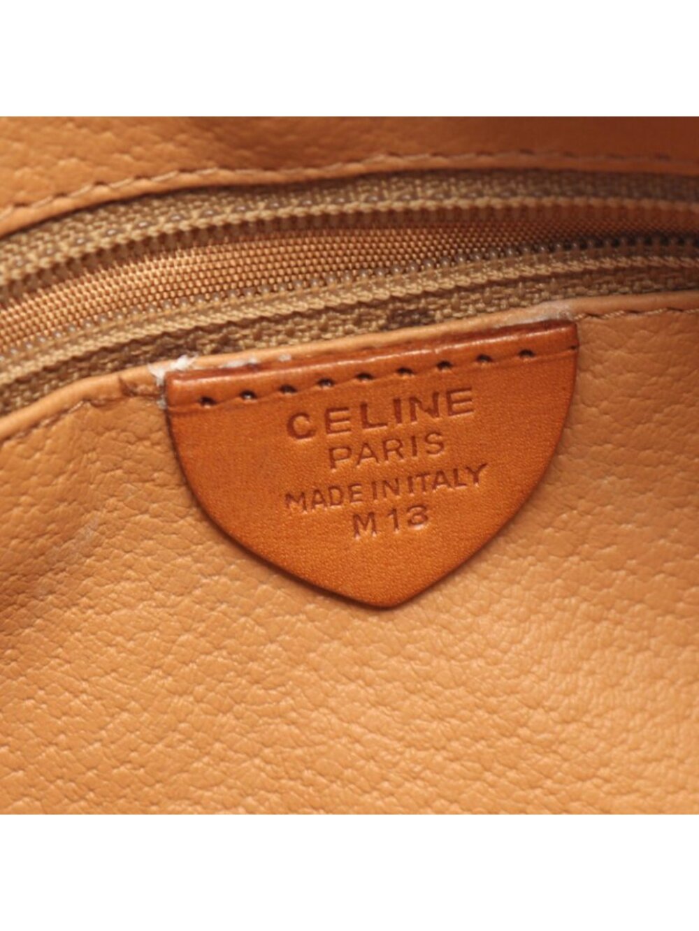 Celine Shoulder Bag Macadam Dark Brown Canvas Leather - Picture 4 of 11